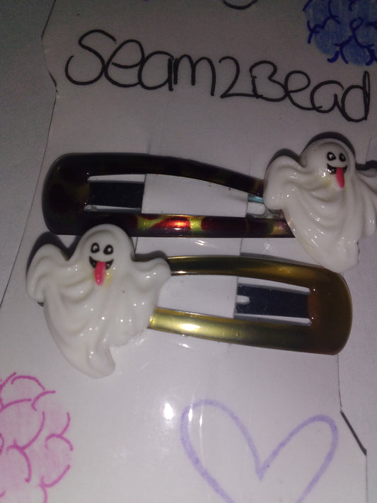Smiley white ghost (yellow/yellow red trim)