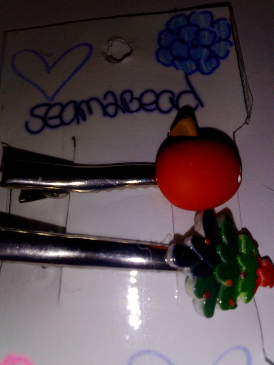 Xmas tree with red star with a red apple