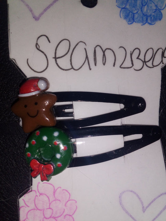 Brown Xmas star gree wreath