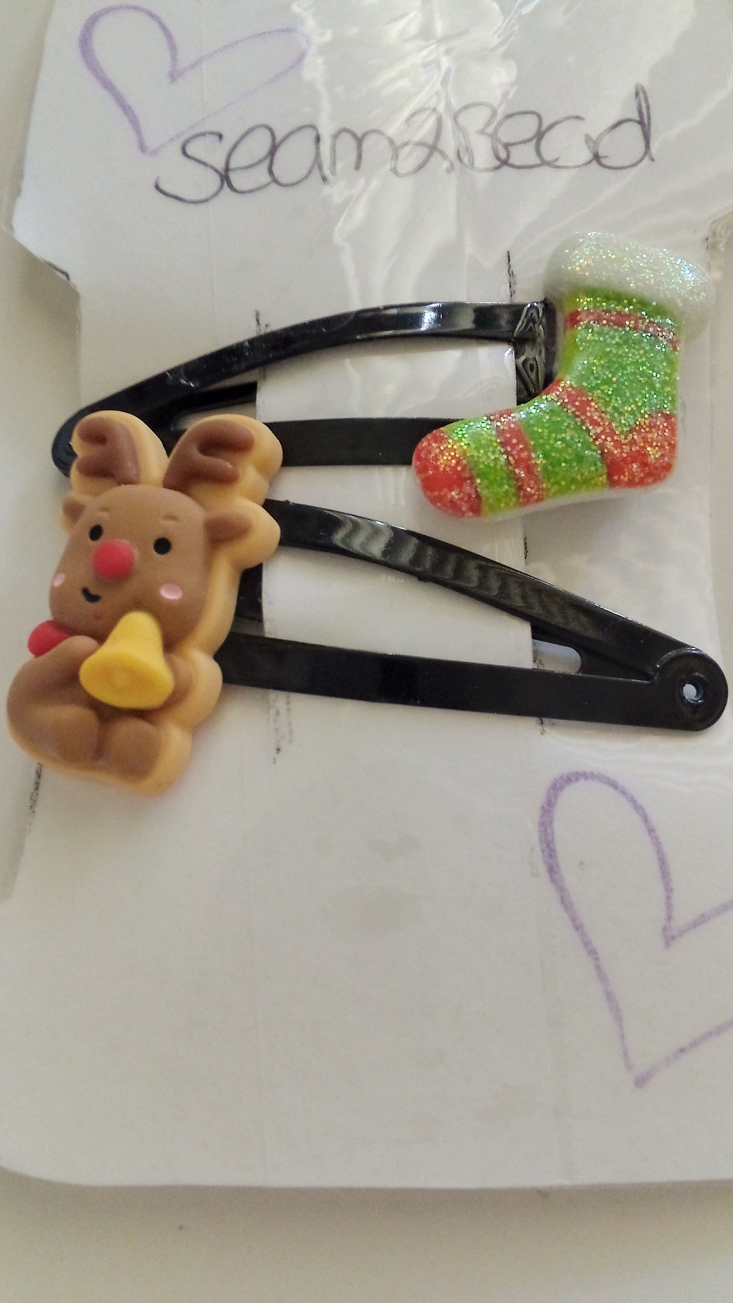 Xmas mix and match hair clips