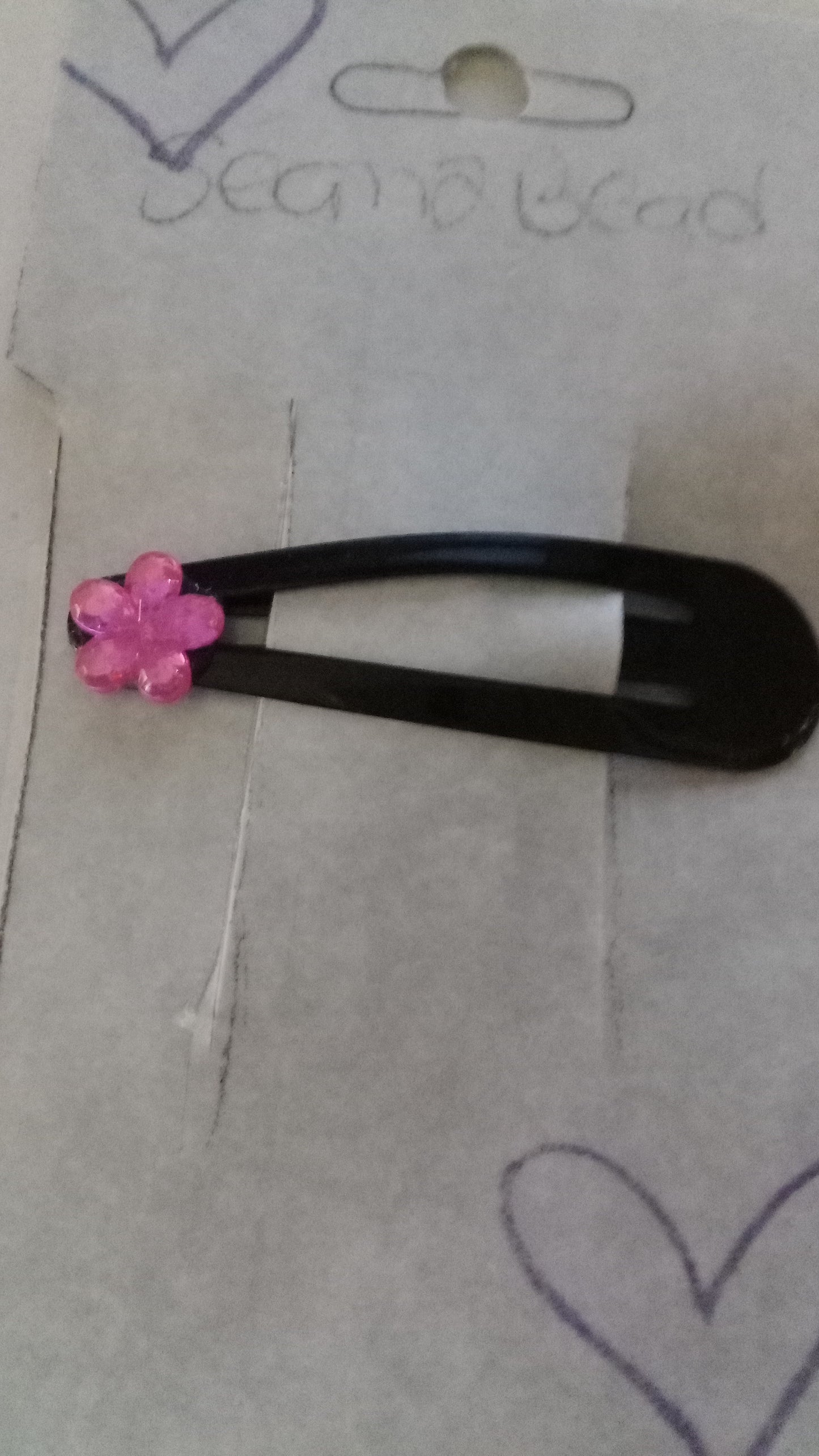 Black hair clip single