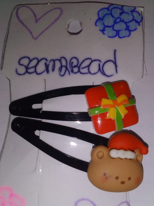 (big) present with green ribbon with yellow bow (big) teddy bear