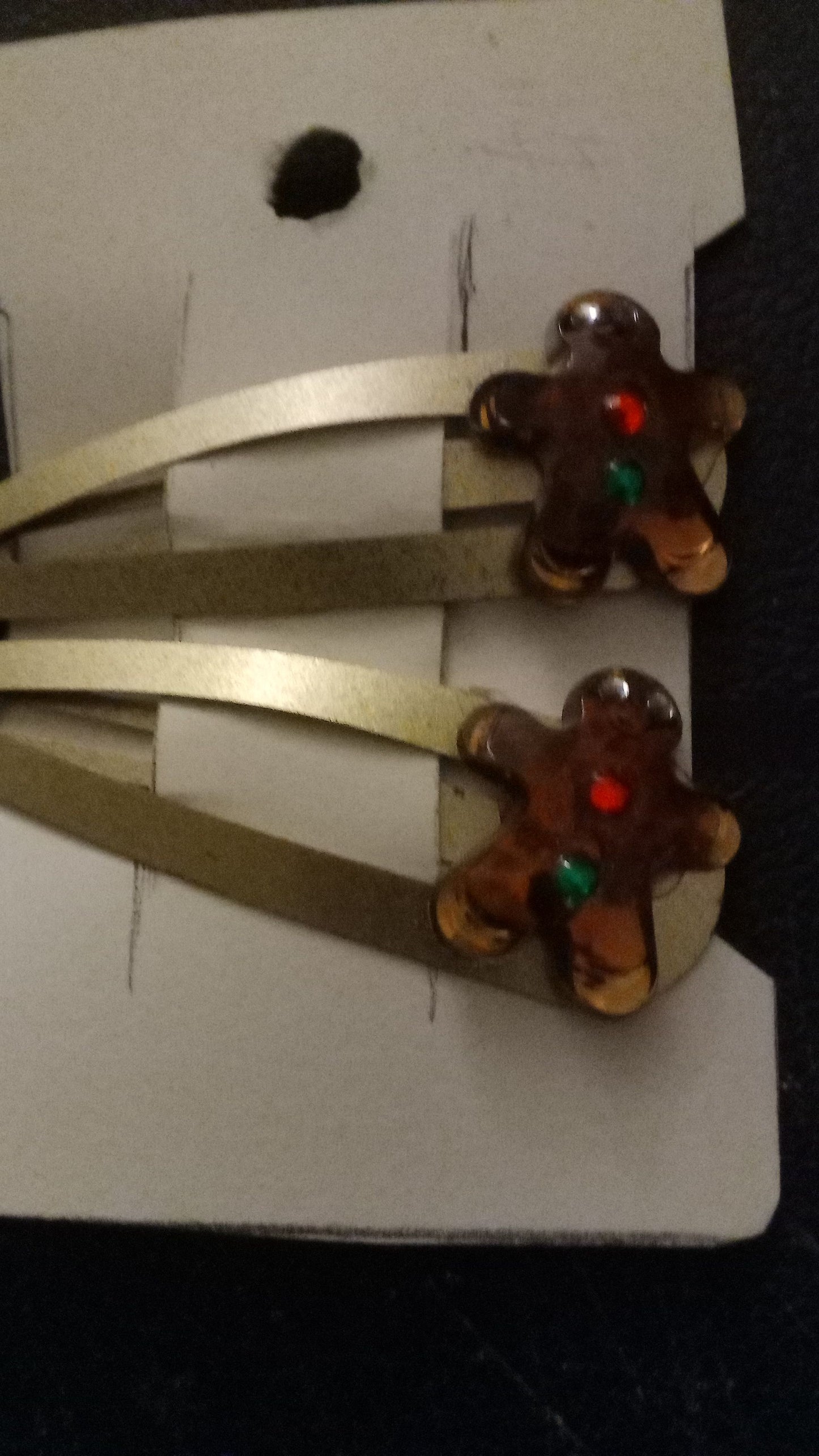 Xmas gold hair clip