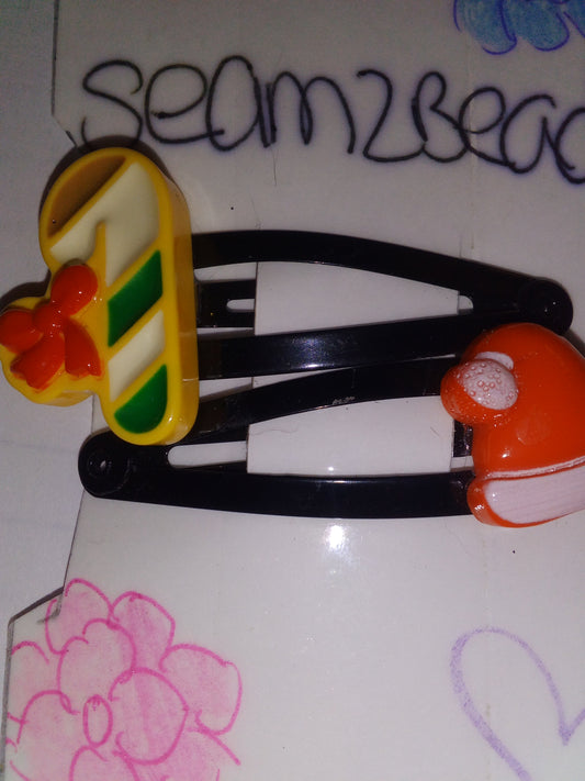 (big) candy cane with red bow Santa hat