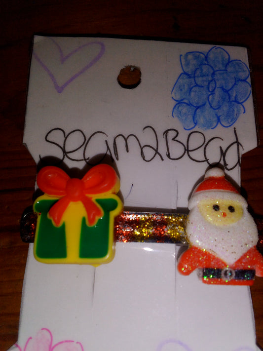 (big) gift with a (big) santa