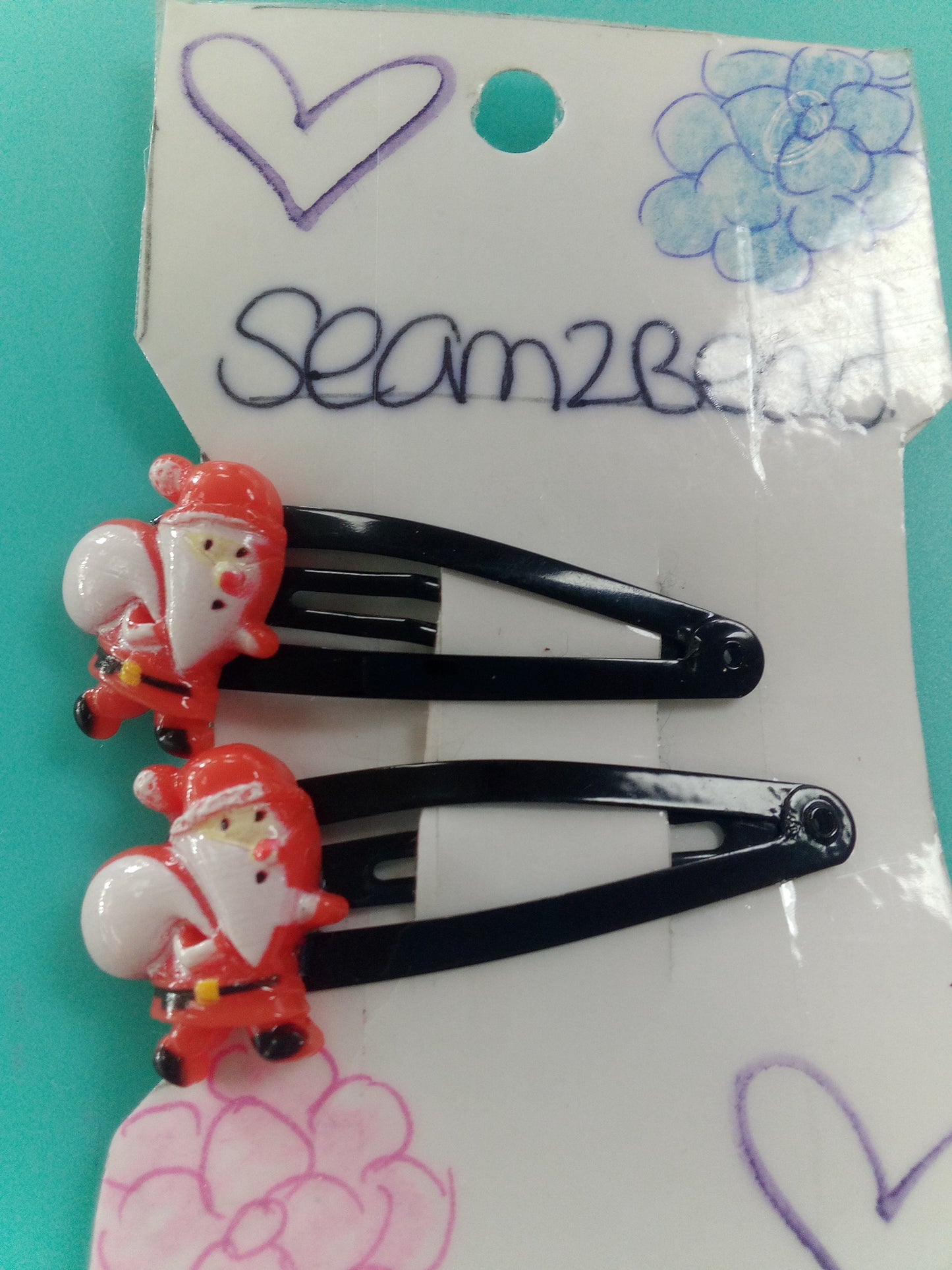 (2) Santa with white bag and face