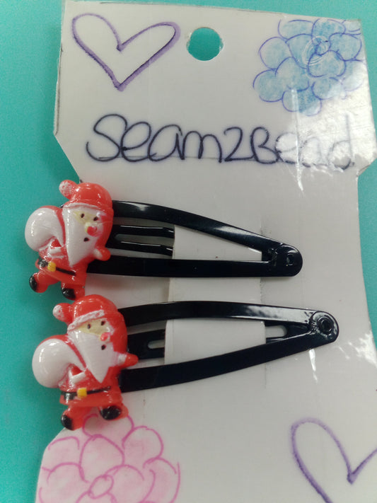 (2) Santa with white bag and face