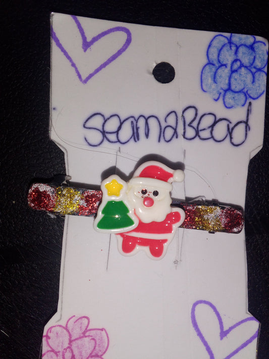 (big) Santa Claus with red/yellow glitter