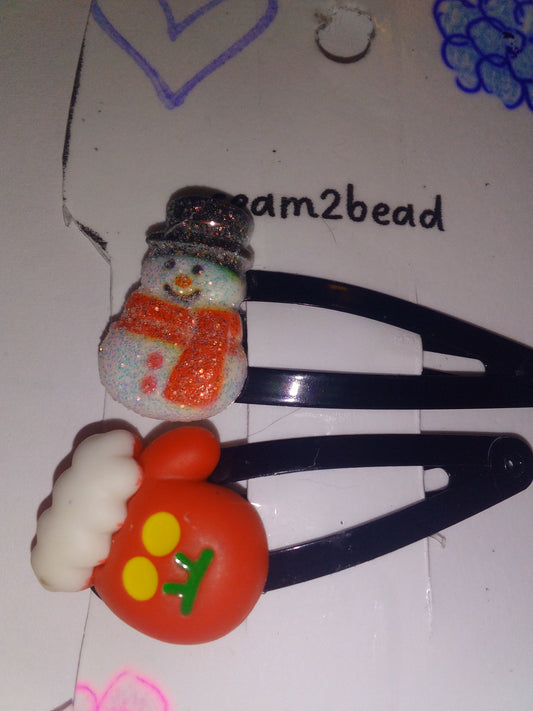 (big) mitten with glitter santa