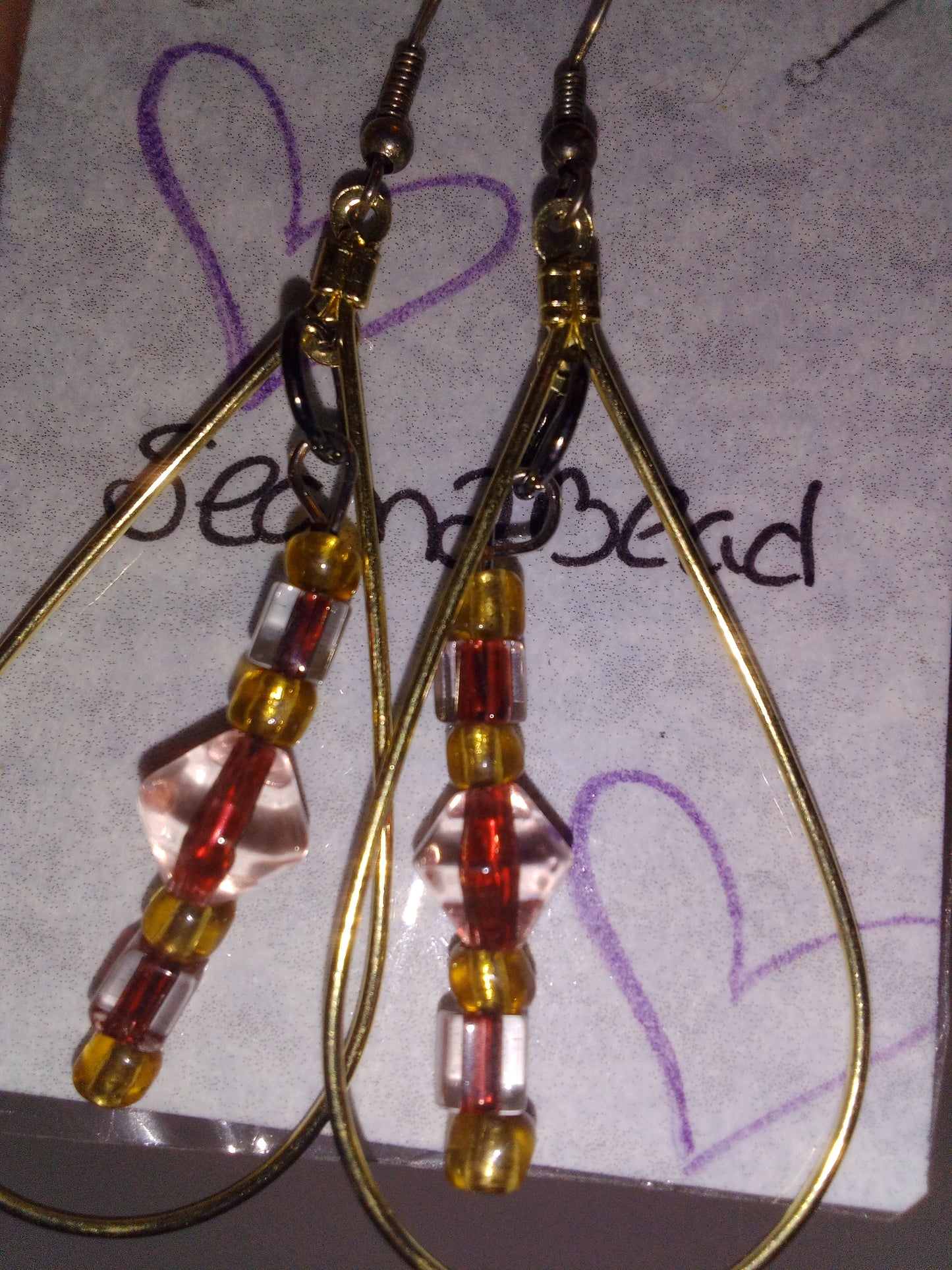 Wire tear drop earrings