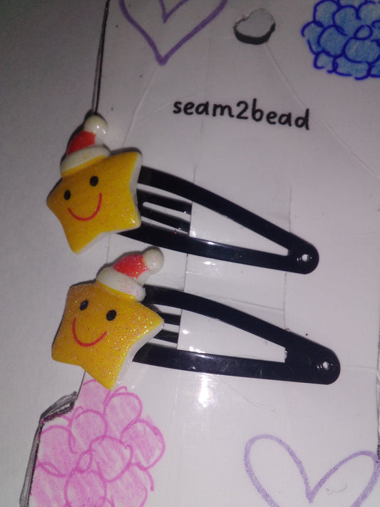 (2) star santa hat